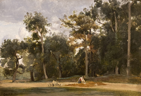 Jean Baptist-Camille Corot 1796-1875,  The Paver of the Chailly Road, Fontainbleau, 1830-35